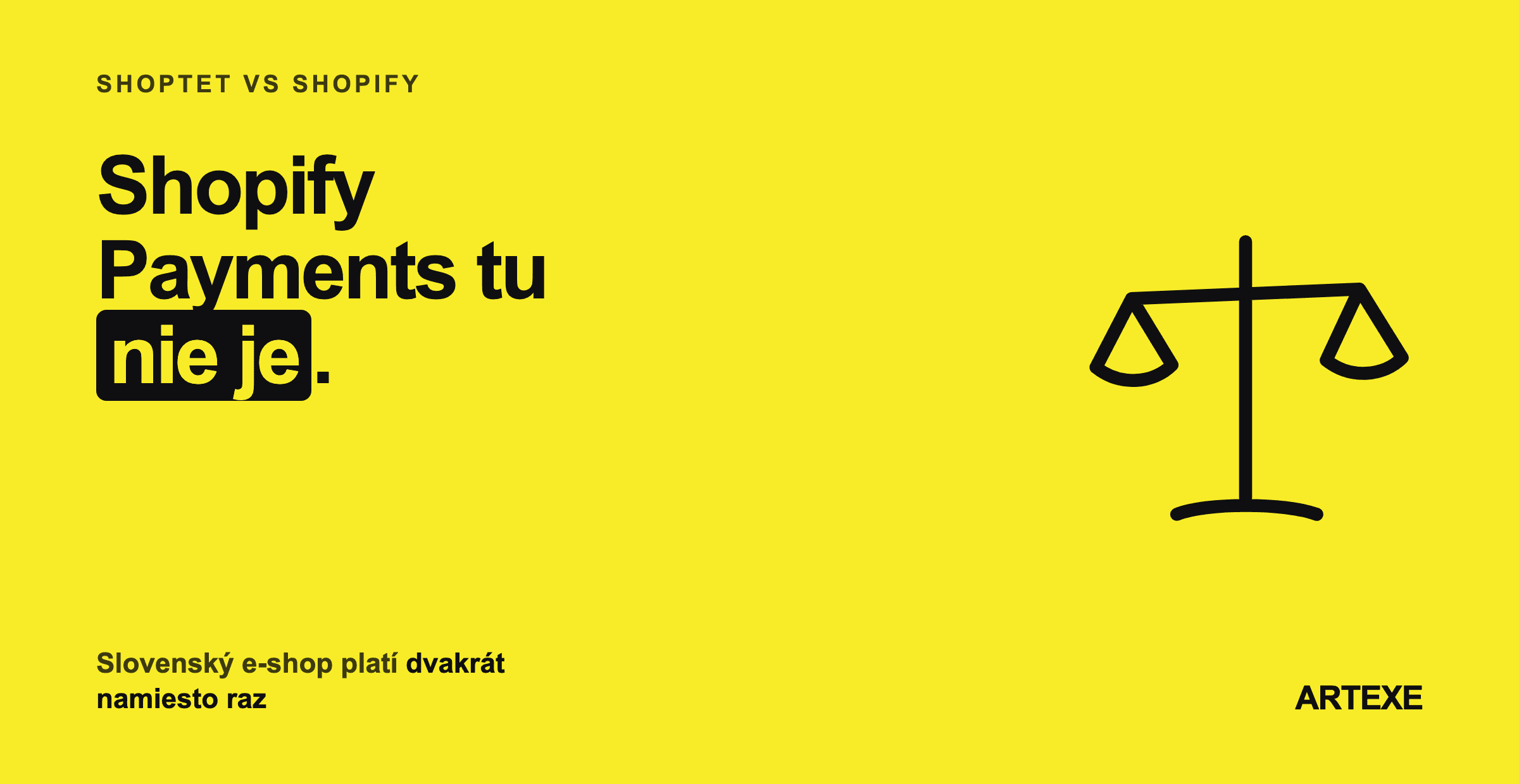 Váhy ako motív porovnania Shoptetu a Shopify: o výbere platformy pre slovenský e-shop rozhodujú platby, nie cenník.